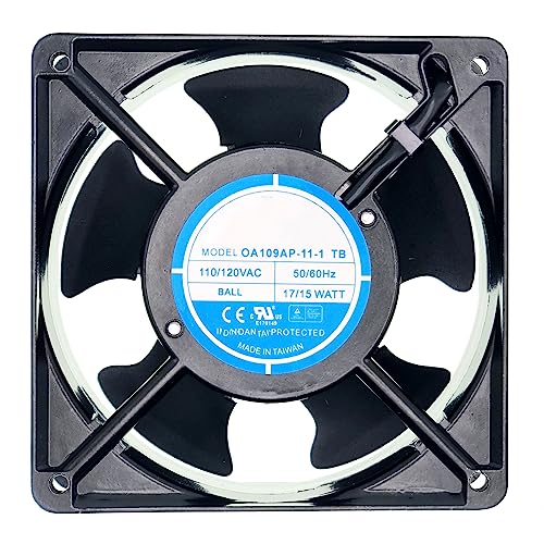 for OA109AP-11-1 TB Cooling Fan, 110/120V 17/15W 50/60Hz 120×120×38mm 2-Wire AC AXIAL Fan