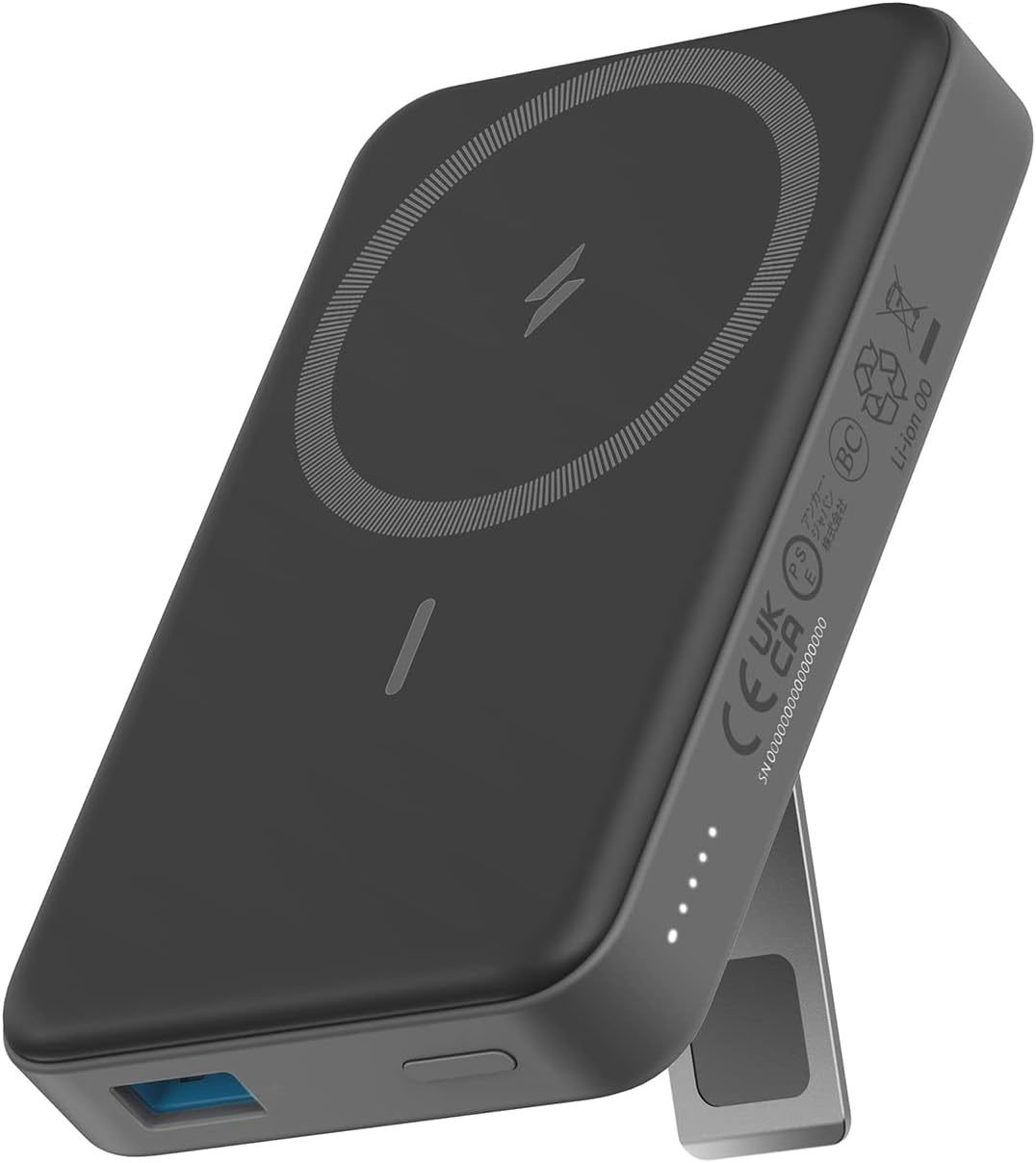 Anker 633 Magnetic Power Bank with Stand, 10,000mAh Portable Charger | Foldable Wireless Charger with 20W USB-C Power Delivery, MagSafe-Compatible for iPhone 16 / 15 / 14 / 13 / 12 Series