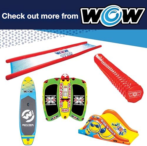 WOW Sports Electric Air Inflator, Air Pumps for Inflatables, Towables and Others, Comes with DC Power Adapter and Cord, 1.0 PSI | A 12V DC air pump for towables, pool floats, and air mattresses.