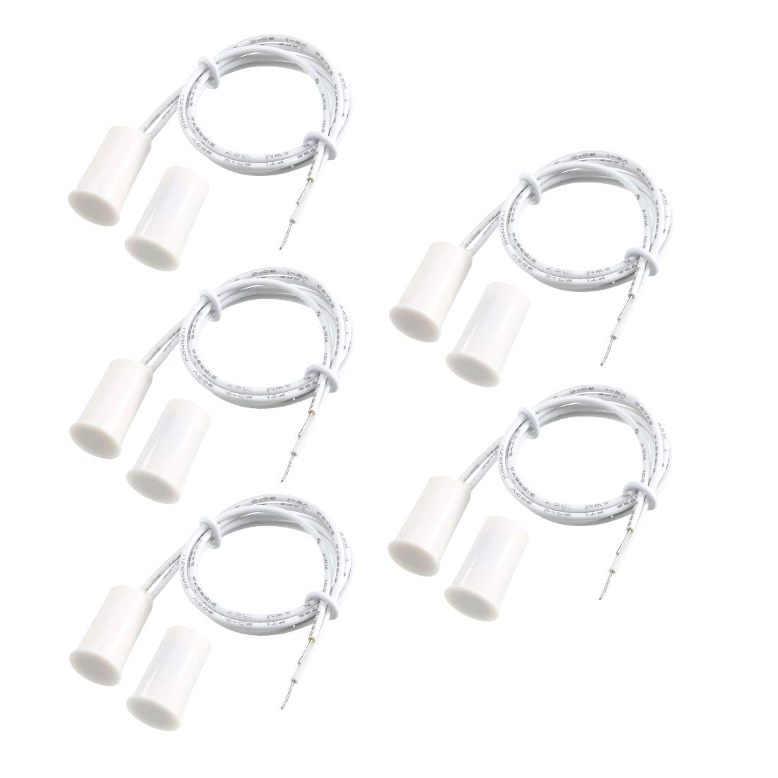 Magnetic Reed Switch RC-33 NC Recessed Wired Window Door Contact Sensor for Home Security and Burglar Alarm Systems 10 Pcs