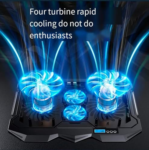 Cooling pad for Hp Victus by HP 15.6 inch Gaming Laptop 15-fb0000 Gaming laptops, Laptop Cooler with 4 Fans, LCD Display Screen, 4 Height, 2 USB-A Port Laptop Stand