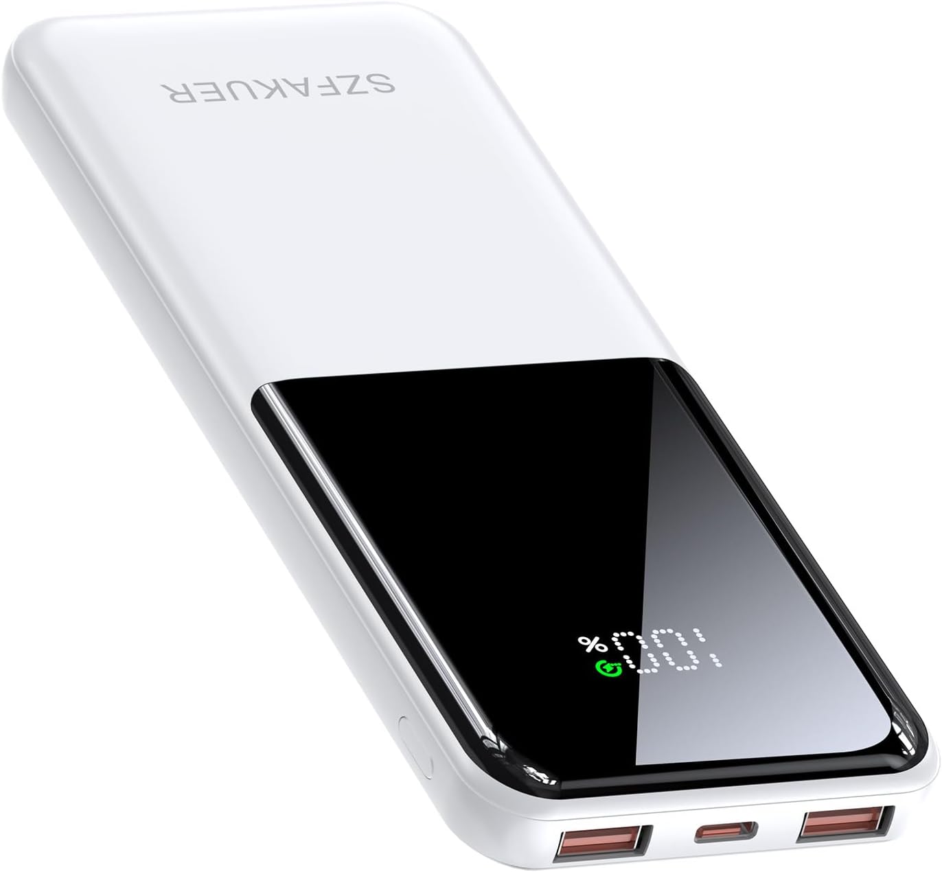 Portable Charger,Slim 10000mAh Power Bank,22.5W USB-C Fast Charging Battery Pack Compatible with iPhone 17/16/15/14/13/12 Pro Samsung Galaxy, iPad, AirPods, Android Tablets (White)