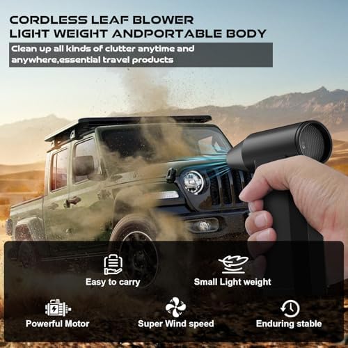 Electric Air Duster, 250000RPM Super Power Cordless Air Duster, 4-Gear Adjustable Mini Blower, Dust Blower for Computer, Keyboard, House, Outdoor and Car, Top Choice for Valentine's Day Gifts