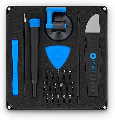 iFixit Essential Electronics Toolkit - PC, Laptop, Phone Repair Kit | Starter tool set with 16 precision bits (4 mm), magnetic screwdriver & opening tools for electronic devices