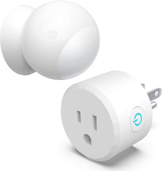 Wireless Motion Sensor Outlet with Timer, Plug-N-Play PIR Motion Activated Switch, Indoor Motion Detector for Lights & Exhaust Fan (110V-120V) of Bathroom, Garage, Laundry Room