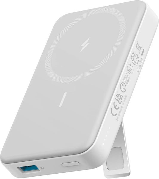 Anker 633 Magnetic Power Bank with Stand, 10,000mAh Portable Charger | Foldable Wireless Charger with 20W USB-C Power Delivery, MagSafe-Compatible for iPhone 16 / 15 / 14 / 13 / 12 Series