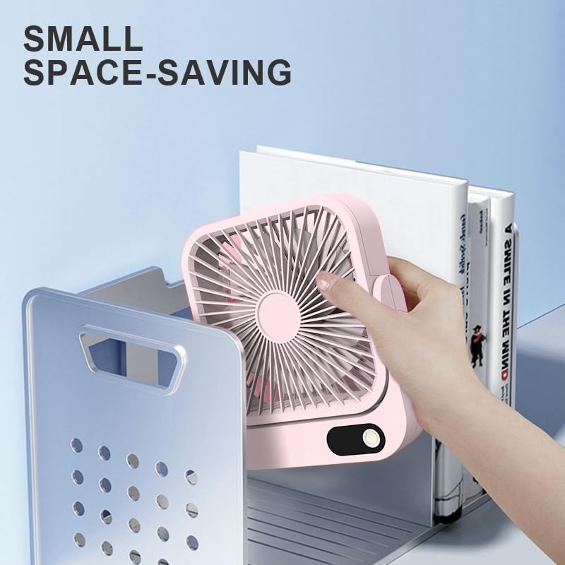 Magnetic Cruise Ship Approved Fan, 5000mAh Battery Operated Portable Fan with 5 Speeds, Magnetically Sticks on Cabin Ceilings and Walls, Cruise Essentials 2026 - Pink