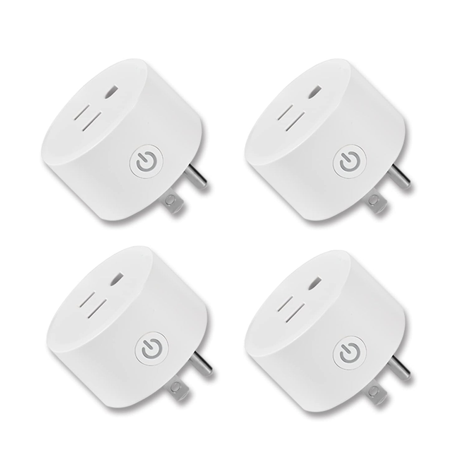 Tuya WiFi Smart Plug Works with Alexa Google Assistant IFTTT for Voice Control Mini Smart Outlet Plug with Timer Function,No Hub Required,Only 2.4GHz Wi-Fi,FCC/Rohs Listed Socket(2 Pack)