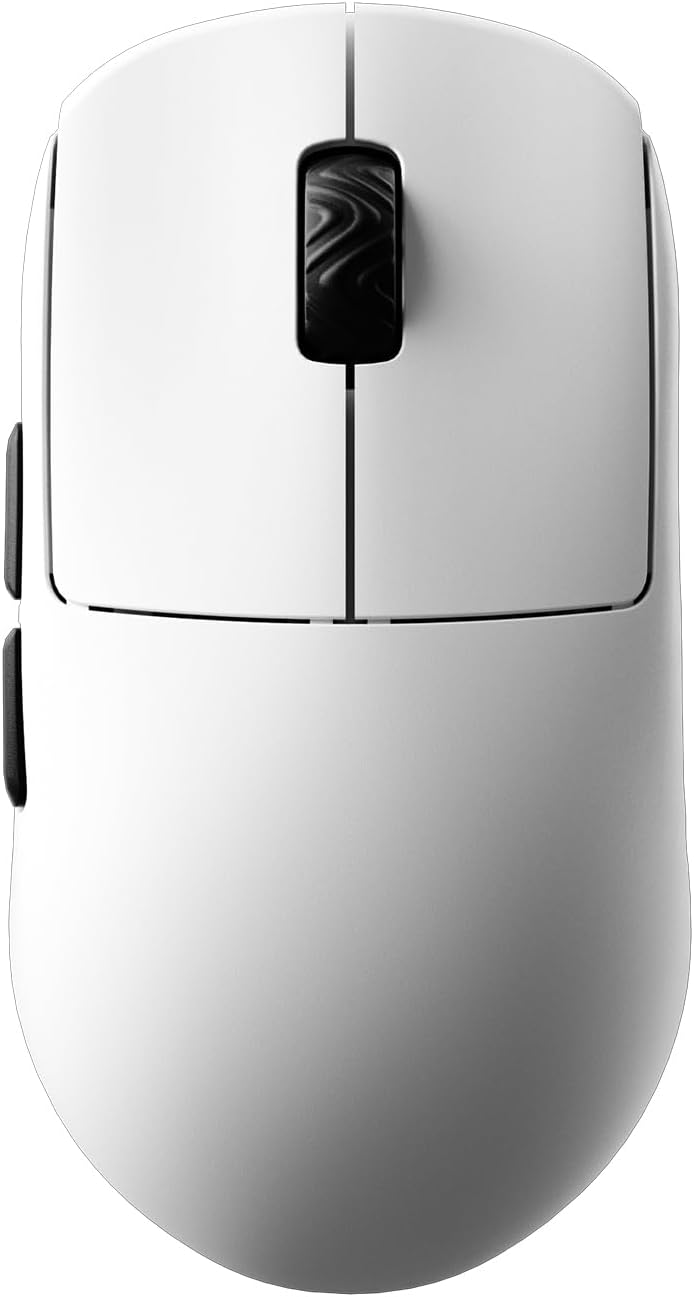 V8 Gaming Mouse, Ultra-Lightweight 36g±3g, Symmetrical Shape, Kailh Optical Switch, Nordic 52840 MCU, PAW 3950 Chip, Web Based Driver, for Claw and Fingertip Gamers, 8K Dongle Included (White)
