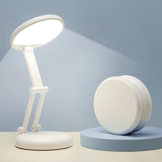 One Fire Rechargeable Table Lamp, 3600mAh Battery Operated lamp, Portable | Cordless, 10 Brightness, Small Size, Foldable Design, 6-288h Endurance, Touch Control, Reading, Travel,Office,Nail,Emergency