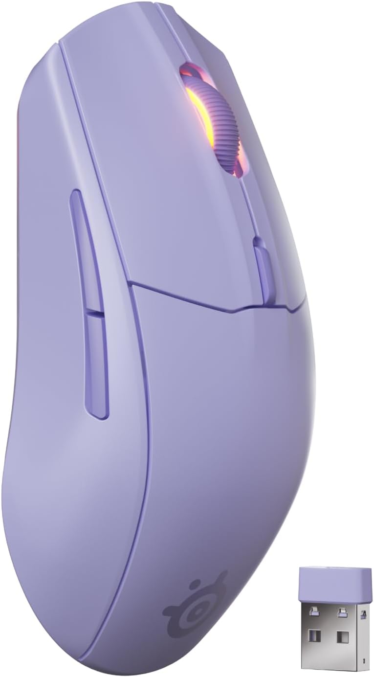 SteelSeries Rival 3 Wireless Gen 2 Gaming Mouse — 2.4GHz and Bluetooth — 18000 DPI TrueMove Air Optical Sensor — 60 Million Click Durability — Light-Weight — 100% PTFE Feet — Black