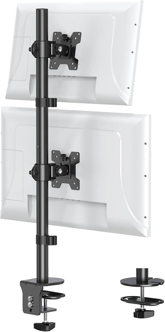 Stacked Monitor Mount for Max 32" Screens, Vertical Dual Monitor Stand
