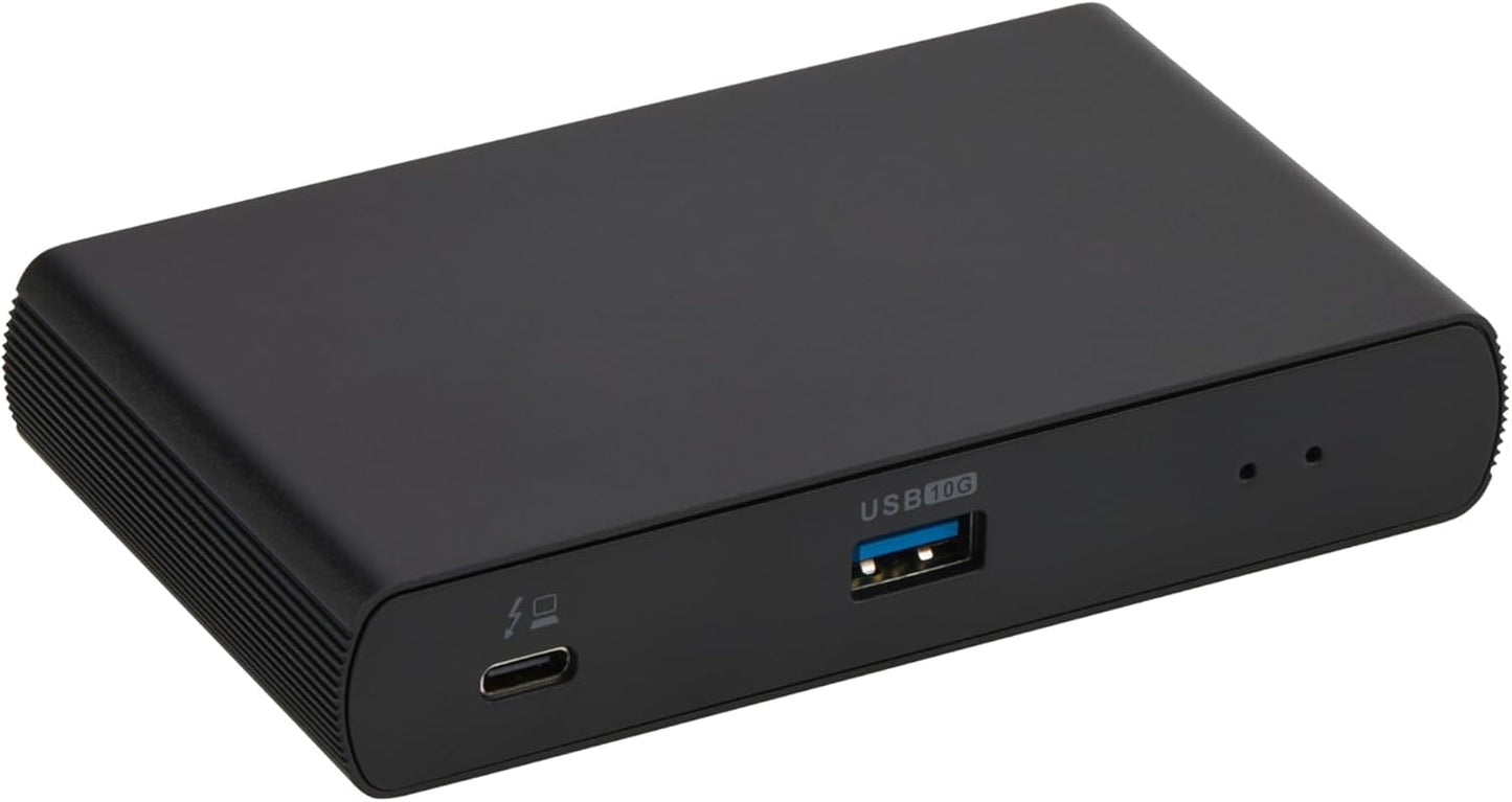 Amazon Basics Thunderbolt 4 Pro Docking Station, Dual 4K Monitor Support, 8K Display, 2xTBT4, 1xHDMI2.1, 3xUSB A 3.1, RJ45 Ethernet, Black, 7.86 x 2.95 x 1.23 inches
