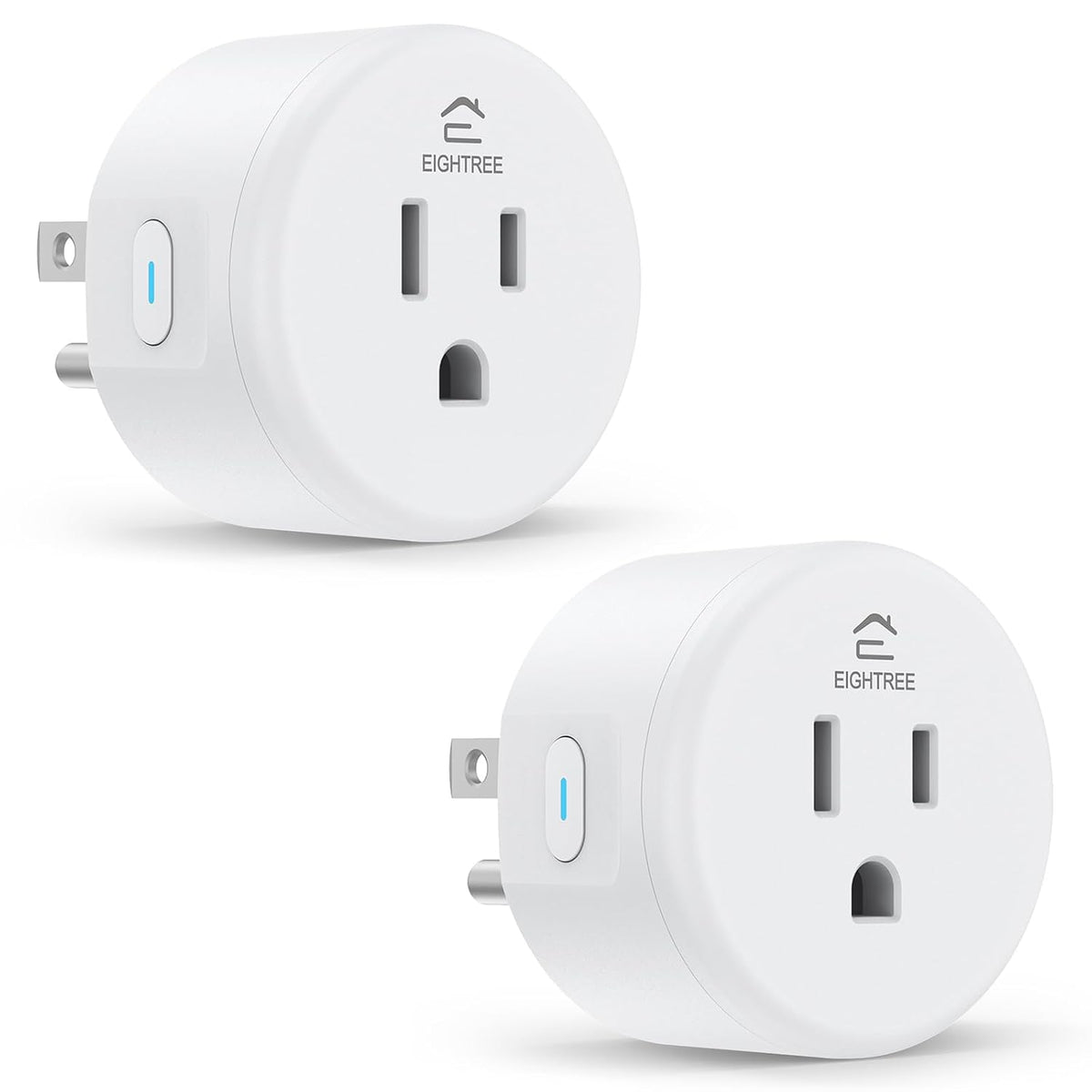 EIGHTREE Smart Plug WiFi Outlet Works with Alexa & Google Home, 15A, 2-Pack