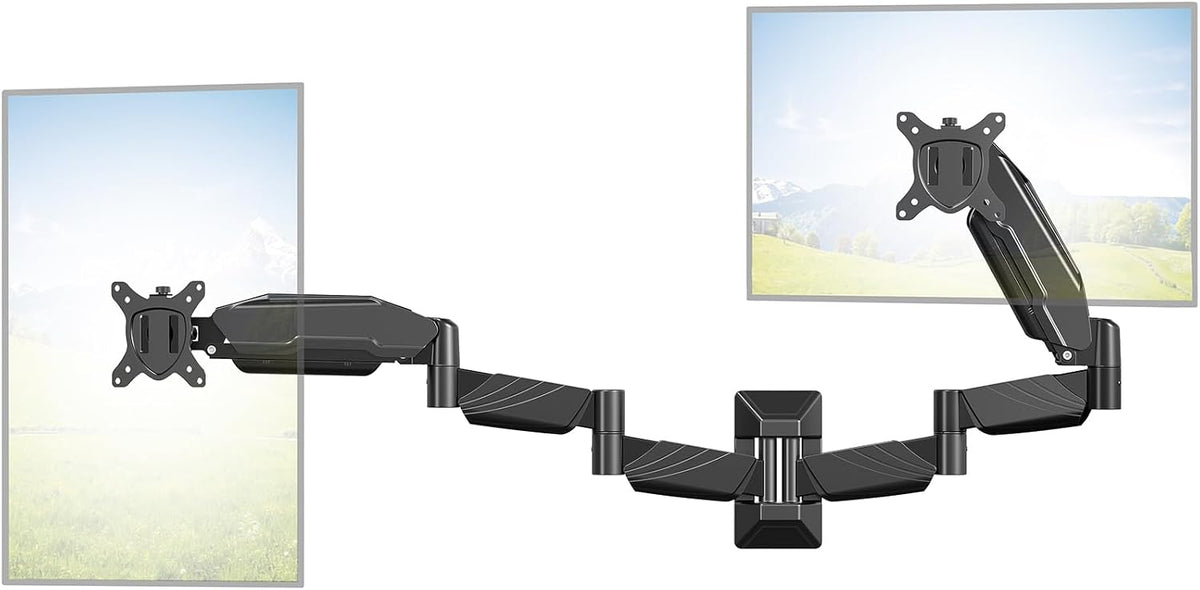 MOUNT PRO Long Arm Dual Monitor Wall Mount for Max 32" Screens, Max 17.6lbs