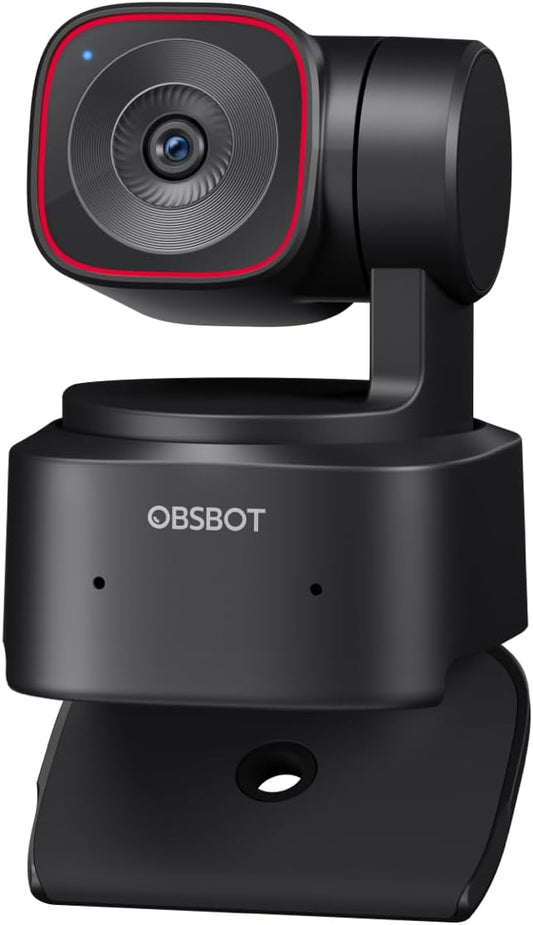 OBSBOT Tiny 2 Lite 4K Webcam for PC, AI Tracking PTZ Streaming Camera | 1/2" Sensor, Gesture Control, 60 FPS, HDR, Microphones, Web Camera for Desktop Computer, Laptop, Meeting, Video Calls, etc.