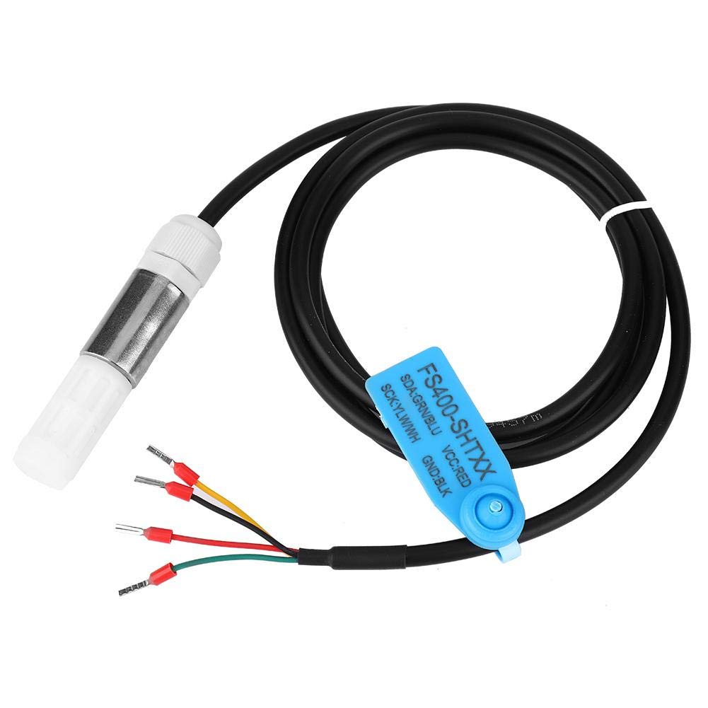 FS400-SHT30/31/35 Temperature Humidity Sensor,Dustproof Temperature Humidity Sensor Stainless Steel Plastic Housing I2C Output FS400-SHT3X(FS400-SHT30)