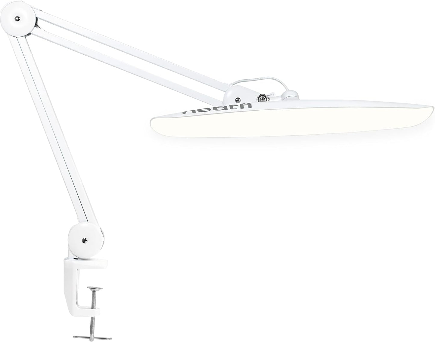 Neatfi XL 2200 Lumens 20W LED Desk Lamp with Clamp – Adjustable Color Temperature | 4-Level Dimmable Light | Home Office, Crafts & Workbench | 20-Inch Wide Head (White, CCT with Clamp)