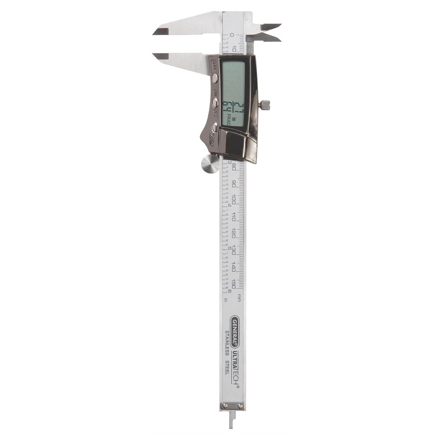 General Tools Digital Caliper #147-6" Precision Measuring Tool - Stainless Steel Ruler