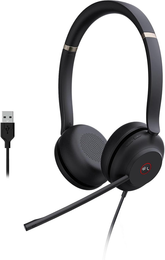 Yealink UH37 PC Headset with Microphone Stereo Teams Headset with USB-C/A
