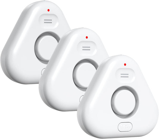 3 Pack Water Leak Detectors for Home, 4 Levels Adjustable Audio 0-120dB Water Sensor Alarm Leak Detector, IP66 Water Leakage Detection Device for Home Basements Bathroom Kitchen Toilet Laundry