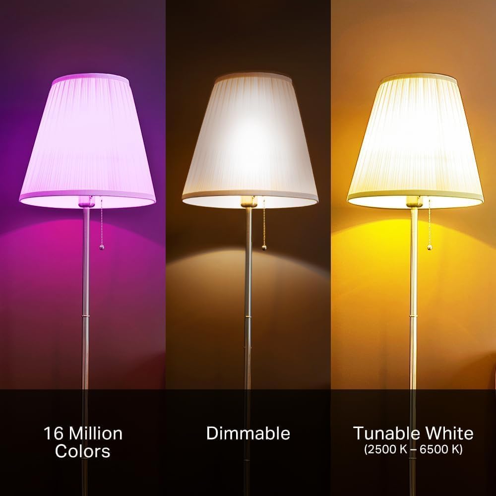 Kasa Multicolor Dimmable Wi-Fi Smart Bulb, A19, KL125P4