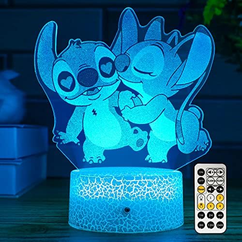 Gifts for Girls Cool Night Light with Timer Remote & Smart Touch 7 Colors Changing Dimmable Cool Room Decor Bedside Lamp for Bedroom Boys Girls