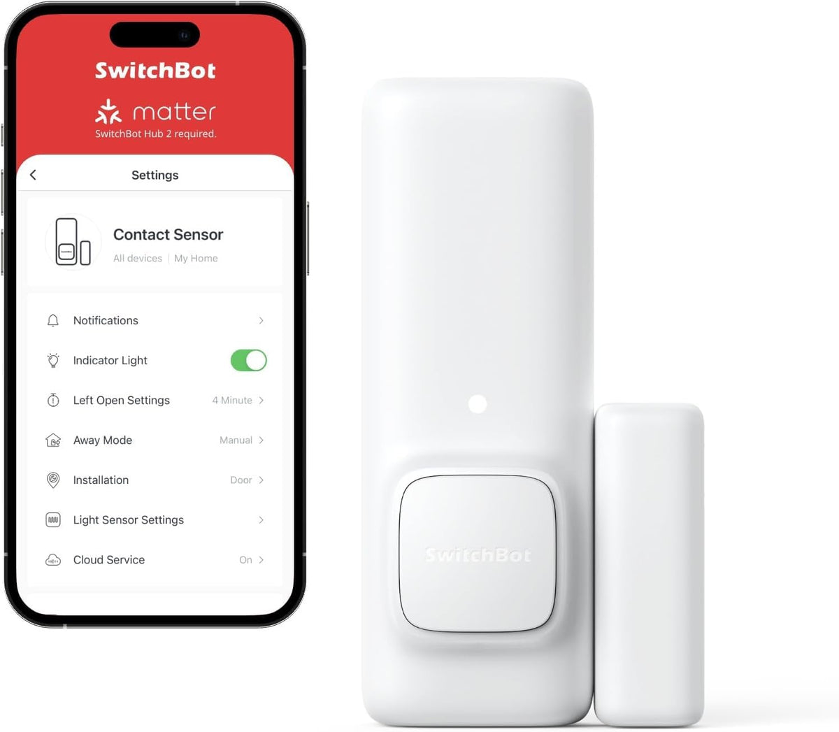 SwitchBot Door Alarm Contact Sensor - Smart Home Security Wireless Window Alarm and Door Sensor, Add SwitchBot Hub to Make it Compatible with Alexa