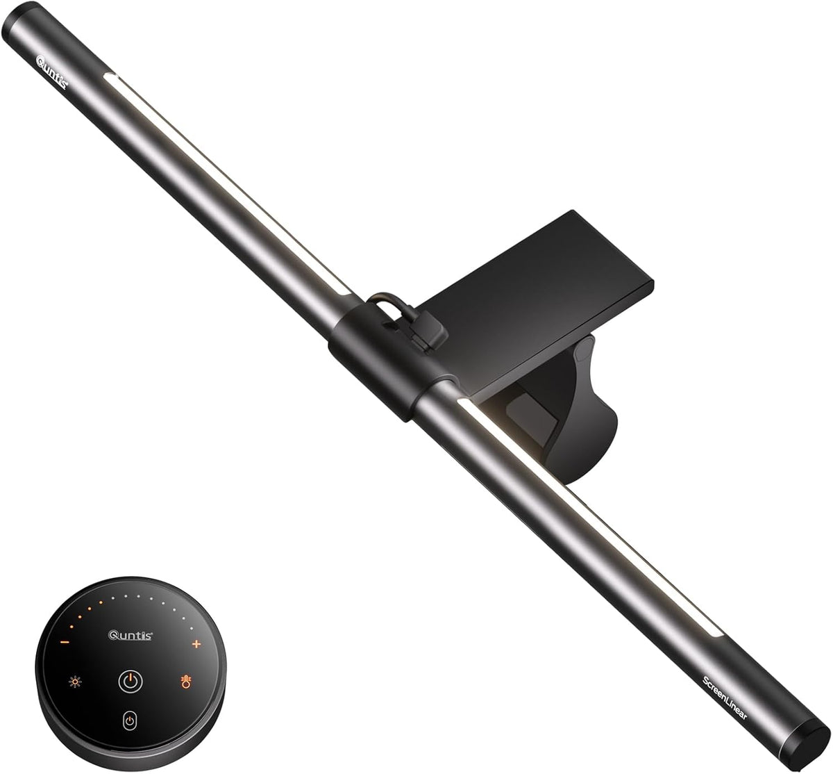 Quntis White Monitor Light Bar with Backlight, Desk Light with Remote