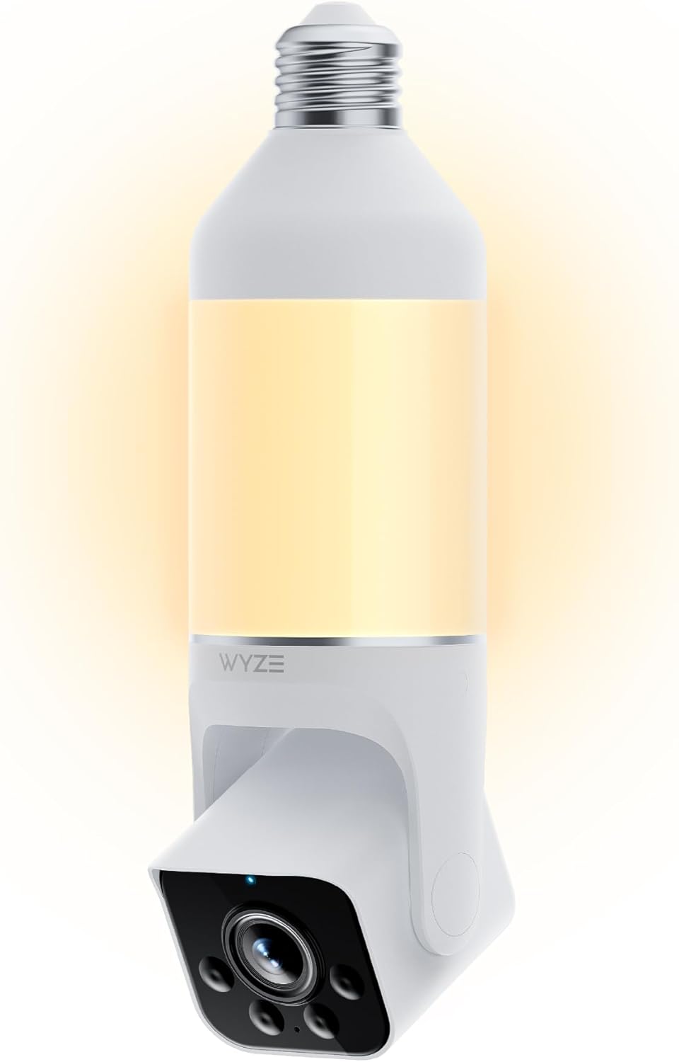 WYZE Bulb Cam Security Camera, 2K HD Outdoor Light Bulb Camera (Renewed) | Color Night Vision, Dimmable LED Bulb, Motion Detection, Siren Alarm, Works w/Alexa/Google Assistant