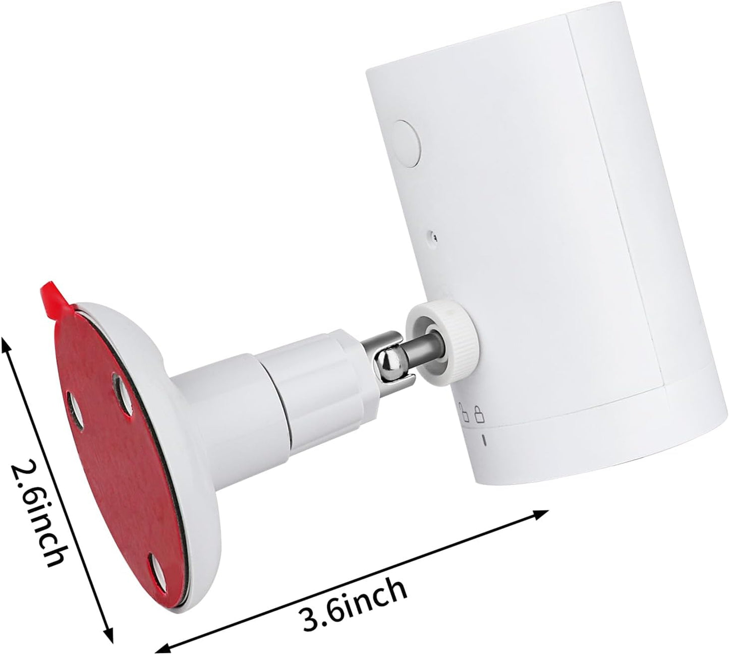2Pack Adhesive Wall Mount for Ring Stick Up Cam & Ring Outdoor Cam Plus, 360 Degree Adjustable Bracket for Your Surveillance Camera, 2 Ways Installation Without Drilling (Not Include Any Camera)
