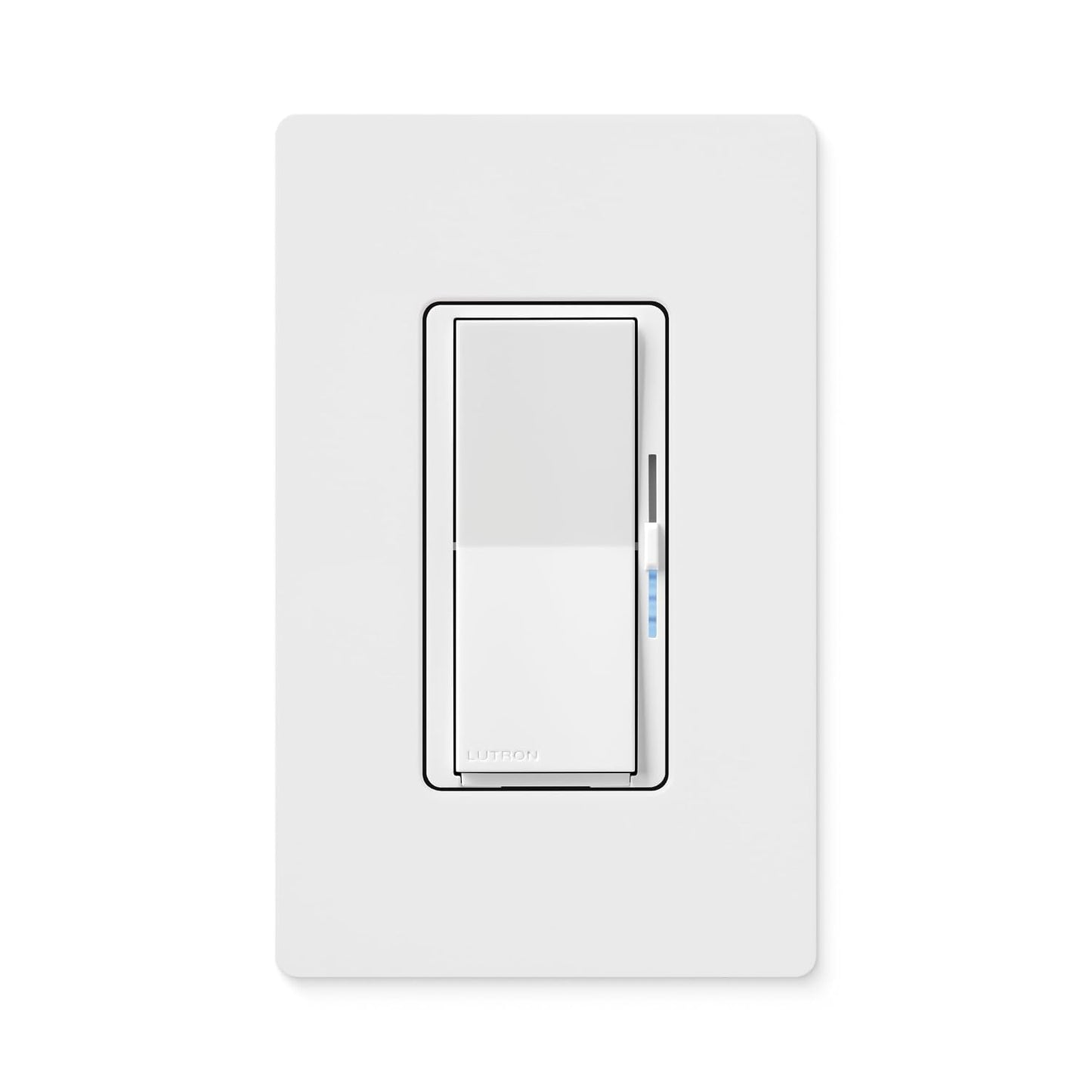 Lutron Caseta Diva ELV+ Smart Dimmer (Smart Hub Required) for ELV Lighting | ELV Smart Dimmer controls track lighting, strip lighting, ELV fixtures, create favorite light level, DVRF-5NE-WH, White