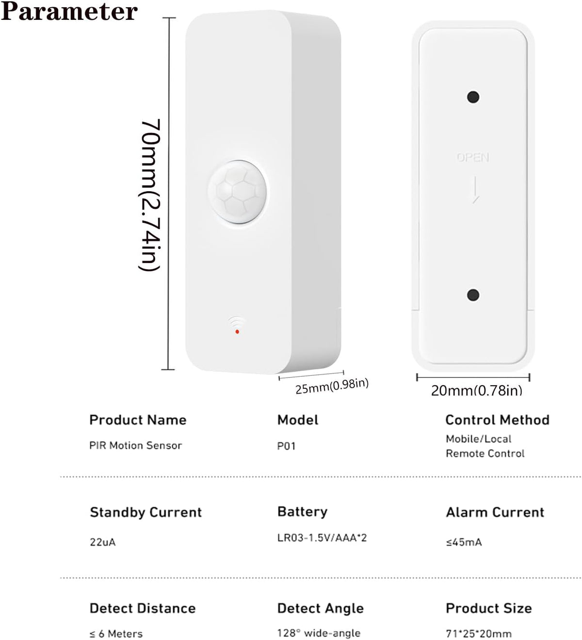 4-Pack WiFi PIR Motion Sensor: Smart Motion Detector with App Notification Alerts, Wireless Contact Sensor for Home Security and Smart Home Automation, No Hub Required, Compatible with Alexa