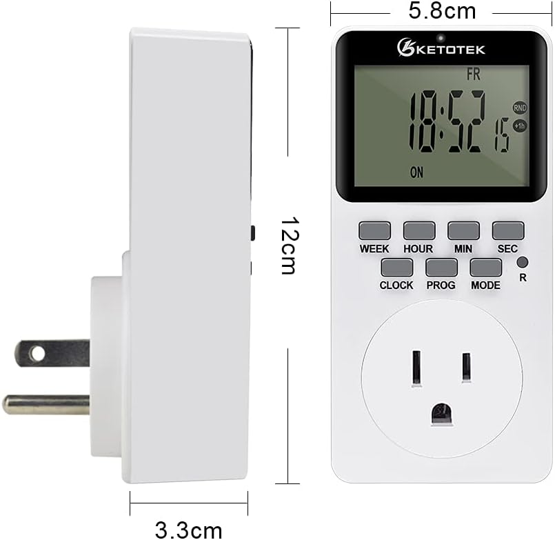 Digital Plug-in Timer Outlet Socket 20 on/Off Programmable Timer Switch