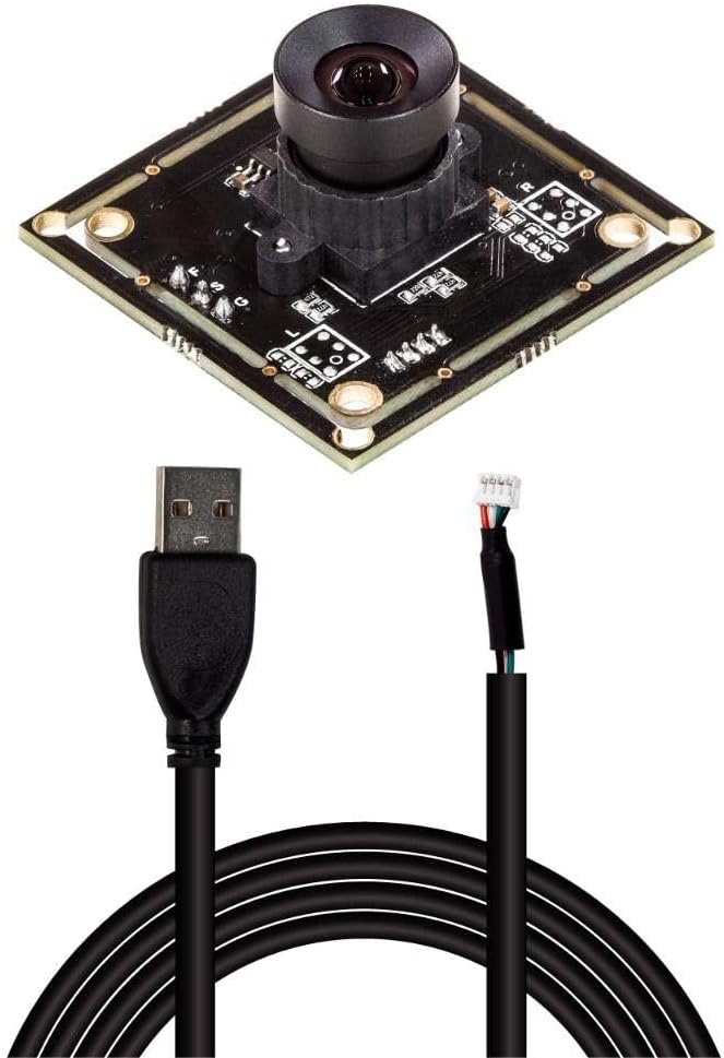 Arducam 100fps Global Shutter Color USB Camera Board, 1MP OV9782 UVC Webcam Module with Low Distortion M12 Lens Without Microphones