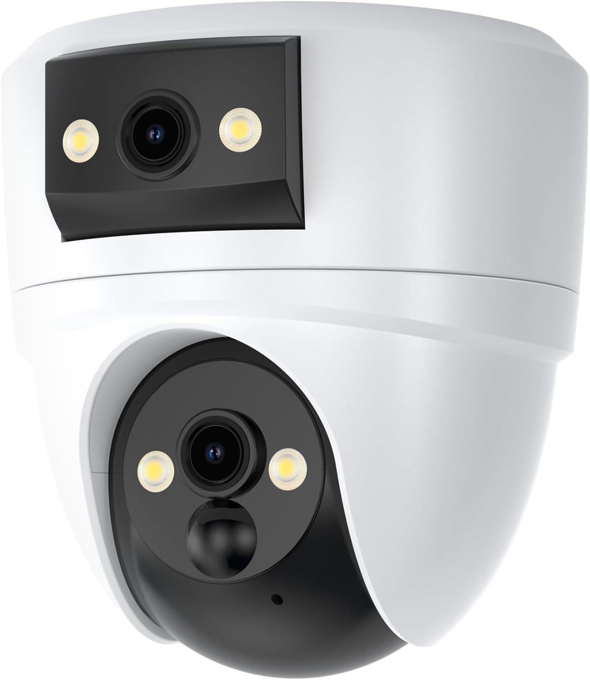 VSTARCAM 2K Dual Lens Security Camera Indoor, Free Cloud & SD Storage, No-Drill Ceiling Mount, 360° PTZ & Wide Angle, WiFi 6 2.4/5G, Color Night Vision, Motion Alerts, 6-Month Battery, 2-Way Talk