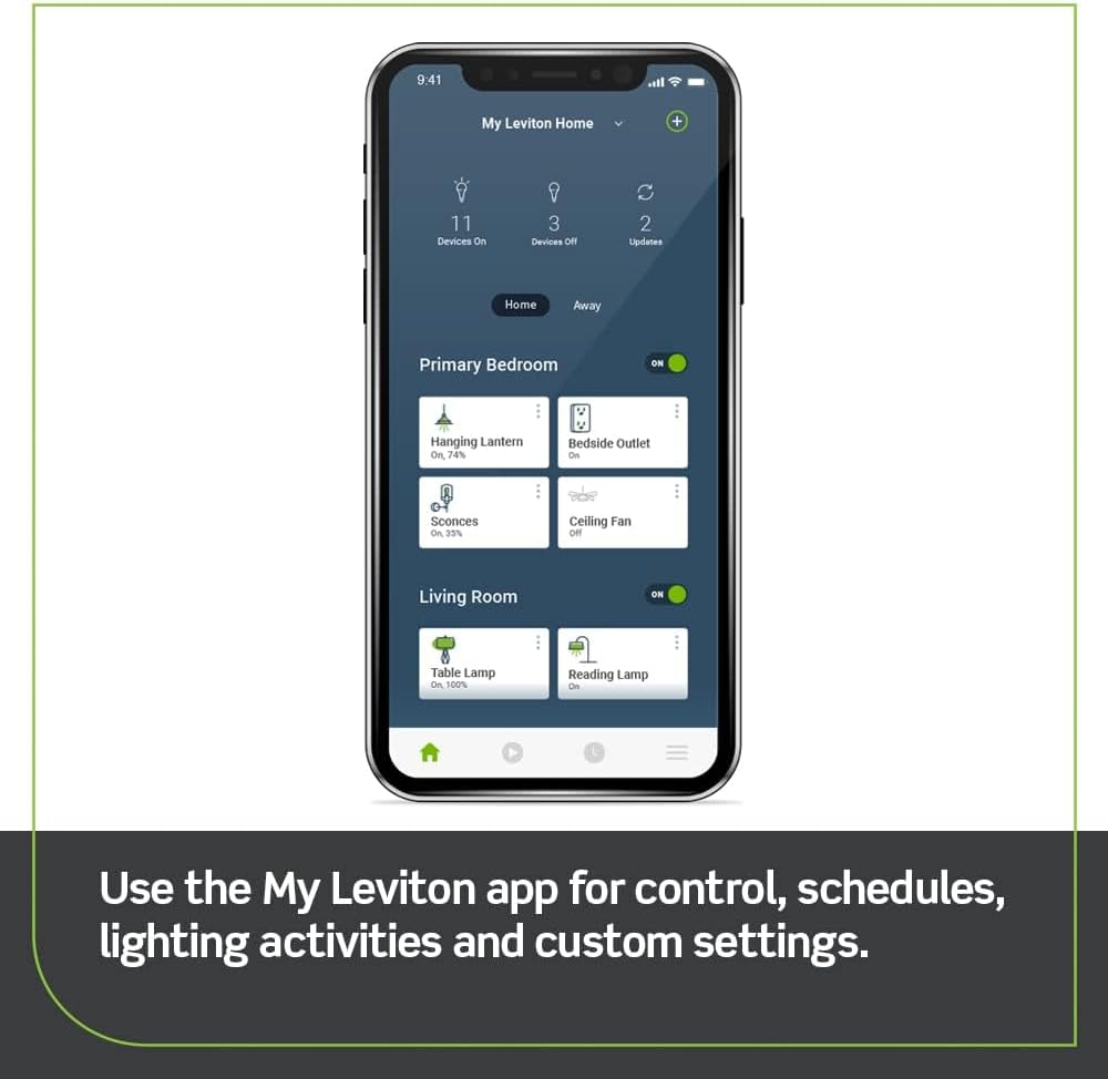 Leviton Wi-Fi Bridge for No-Neutral Decora Smart Dimmers and Switches (DN6HD and DN15S), Works with My Leviton, Alexa, Google Assistant, Apple Home/Siri & Wire-Free 3-Way, MLWSB-1RW, White