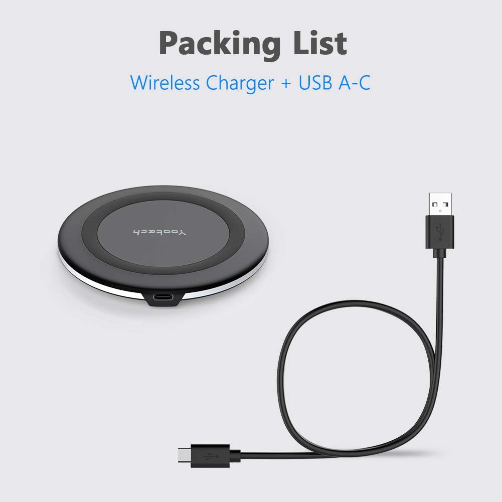 Yootech Wireless Charger,10W Max Wireless Charging Pad(No AC Adapter)