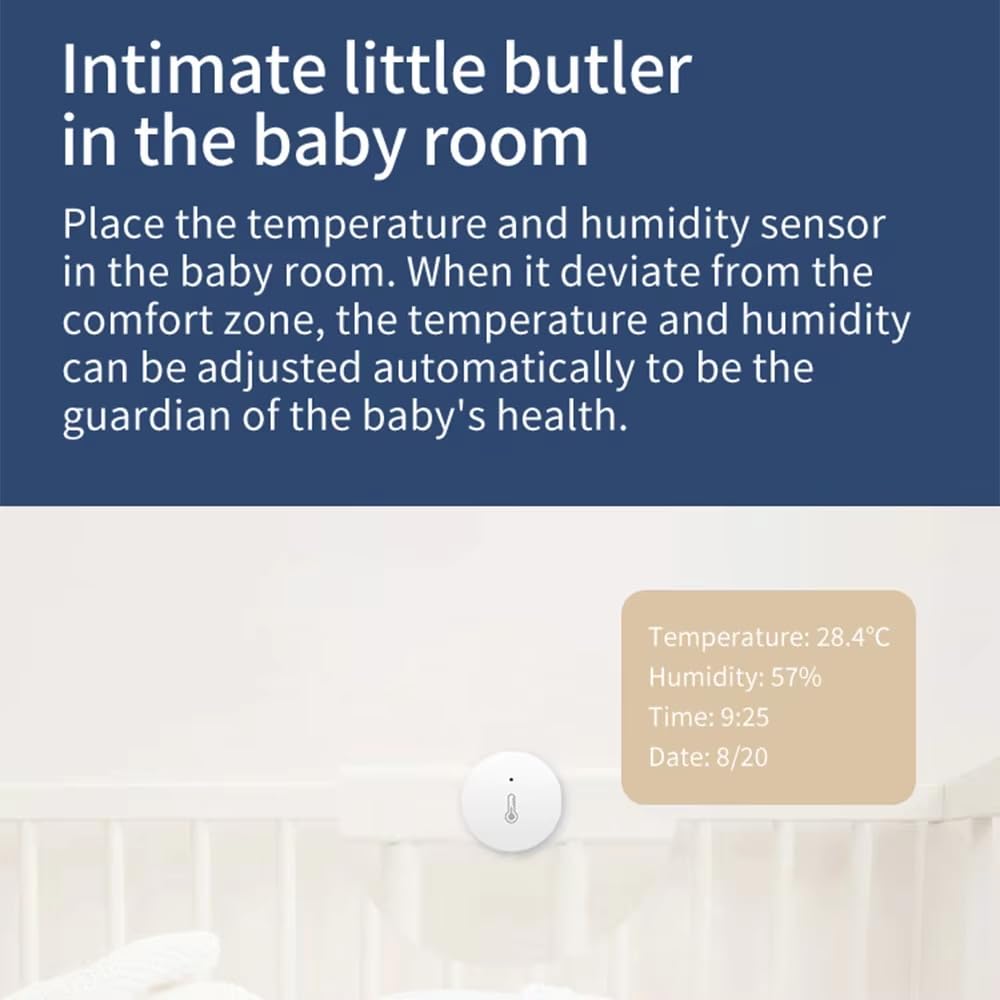 Haozee Zigbee Temperature and Humidity Sensor,3 Pack,ZigBee Hub Required