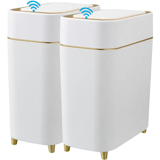 2-Pack - Automatic Compact Trash Can with Touchless Lid - Smart Garbage Can