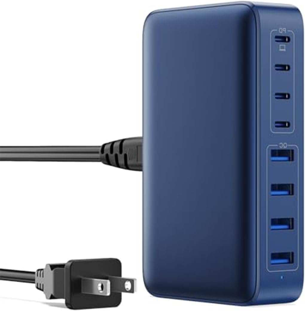 USB C Charger 300W USB C Charger Block, 8-Ports GaN IV Fast Charging Station Hub,PD 100W Laptop Charger Adapter,for MacBook Pro/Air/iPad/iPhone16/15/14/Apple Watch/DELL/Samsung for Home Office