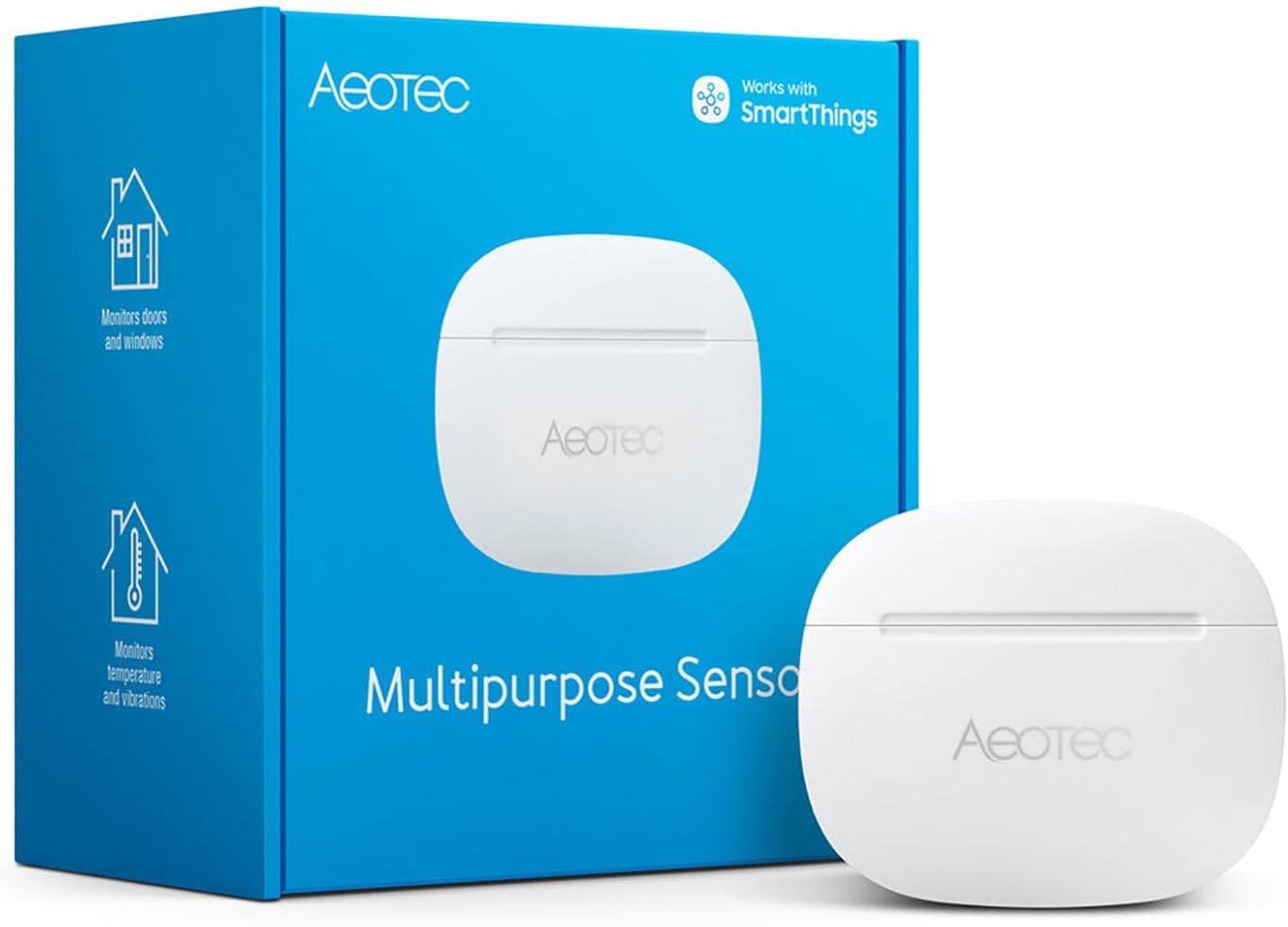 Aeotec SmartThings Multipurpose Sensor - Zigbee - Door/Window & Temperature Sensor, Perfect with Aeotec Smart Home Hub