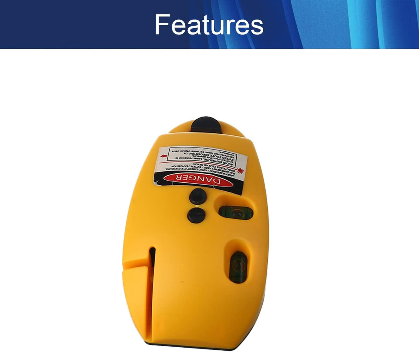 Level & Tool Laser Line Level 90° Multi Surface Laser Measuring | Horizontal & Vertical(Mouse), Laser Level has a Wall-Mounted Fixture, Which is Convenient for Repairing in Various Homes