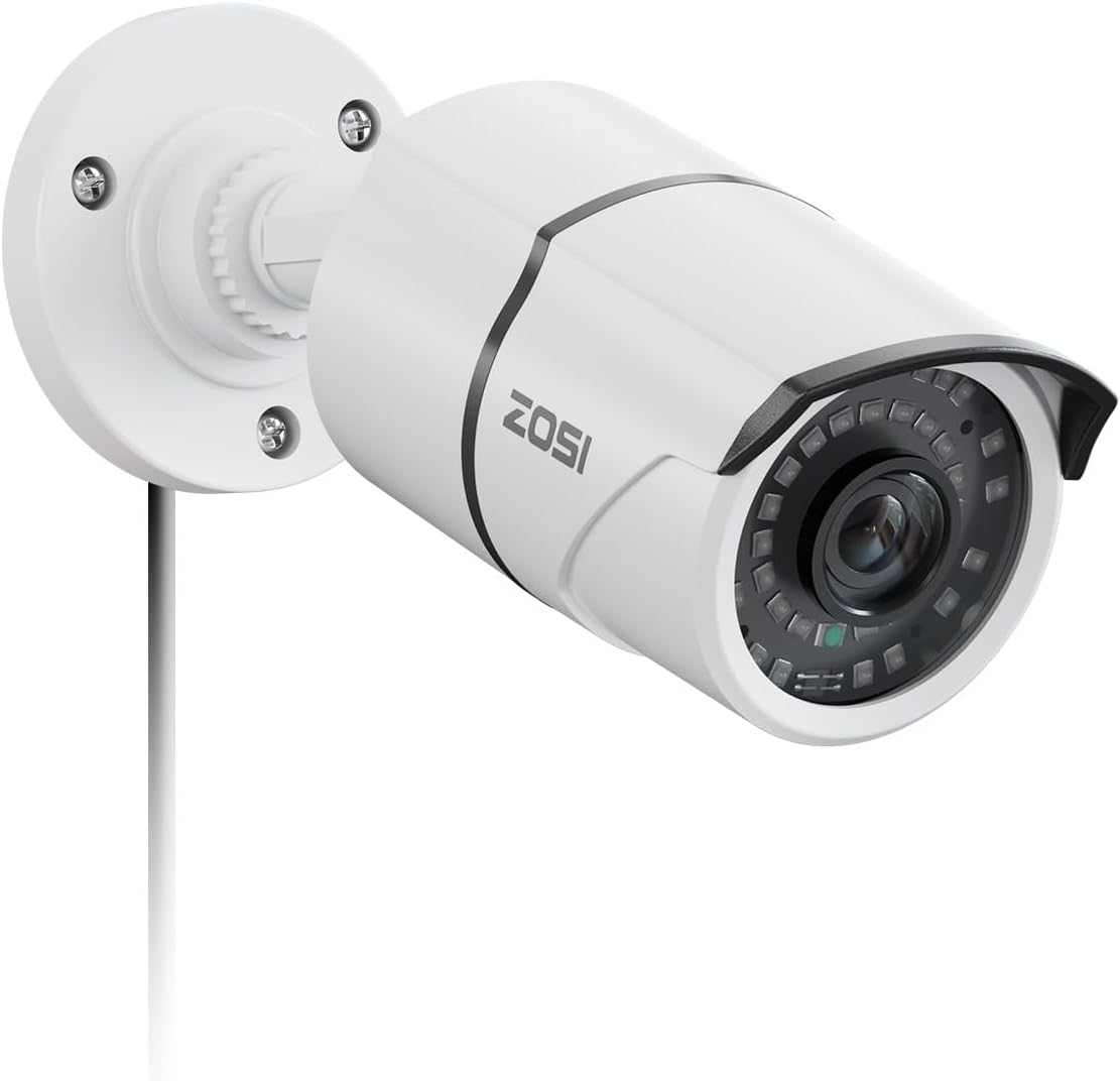 ZOSI 2MP 1080p Security Camera Outdoor, 4-in-1 CVI TVI AHD CVBS Bullet Cam