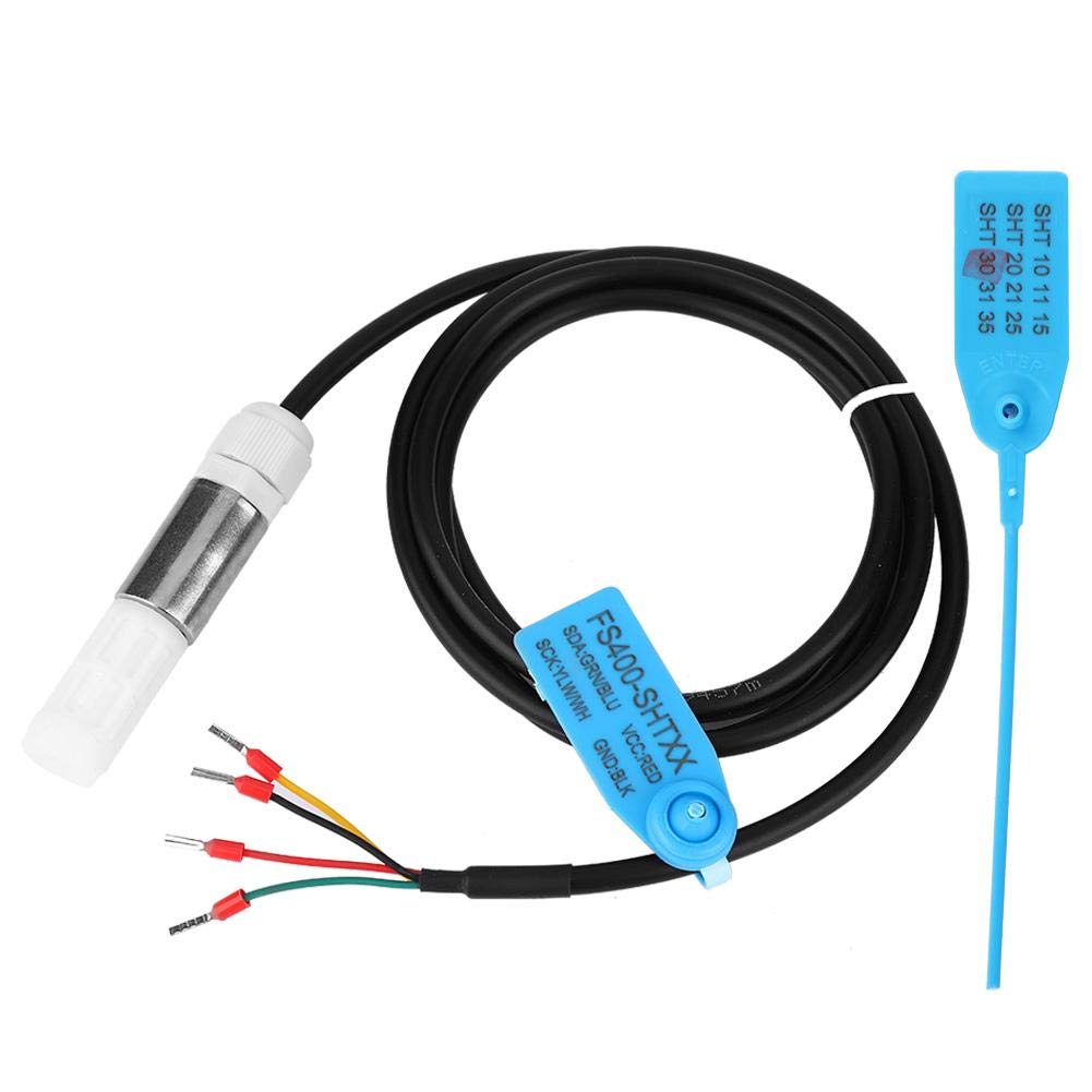 FS400-SHT30/31/35 Temperature Humidity Sensor,Dustproof Temperature Humidity Sensor Stainless Steel Plastic Housing I2C Output FS400-SHT3X(FS400-SHT30)
