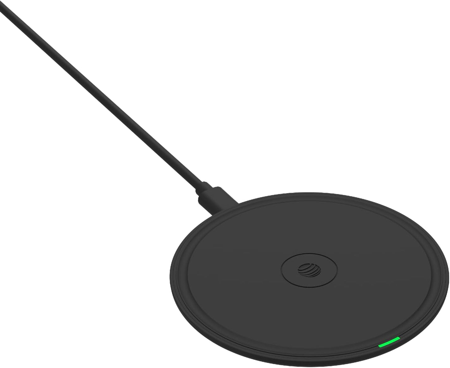 AT&T 15W Qi Wireless Charging Pad – Case-Friendly USB-C Fast Charging Station for iPhone 17/16/15/14, AirPods, Samsung Galaxy S25/S24, Pixel, and All Qi-Compatible Devices – Black