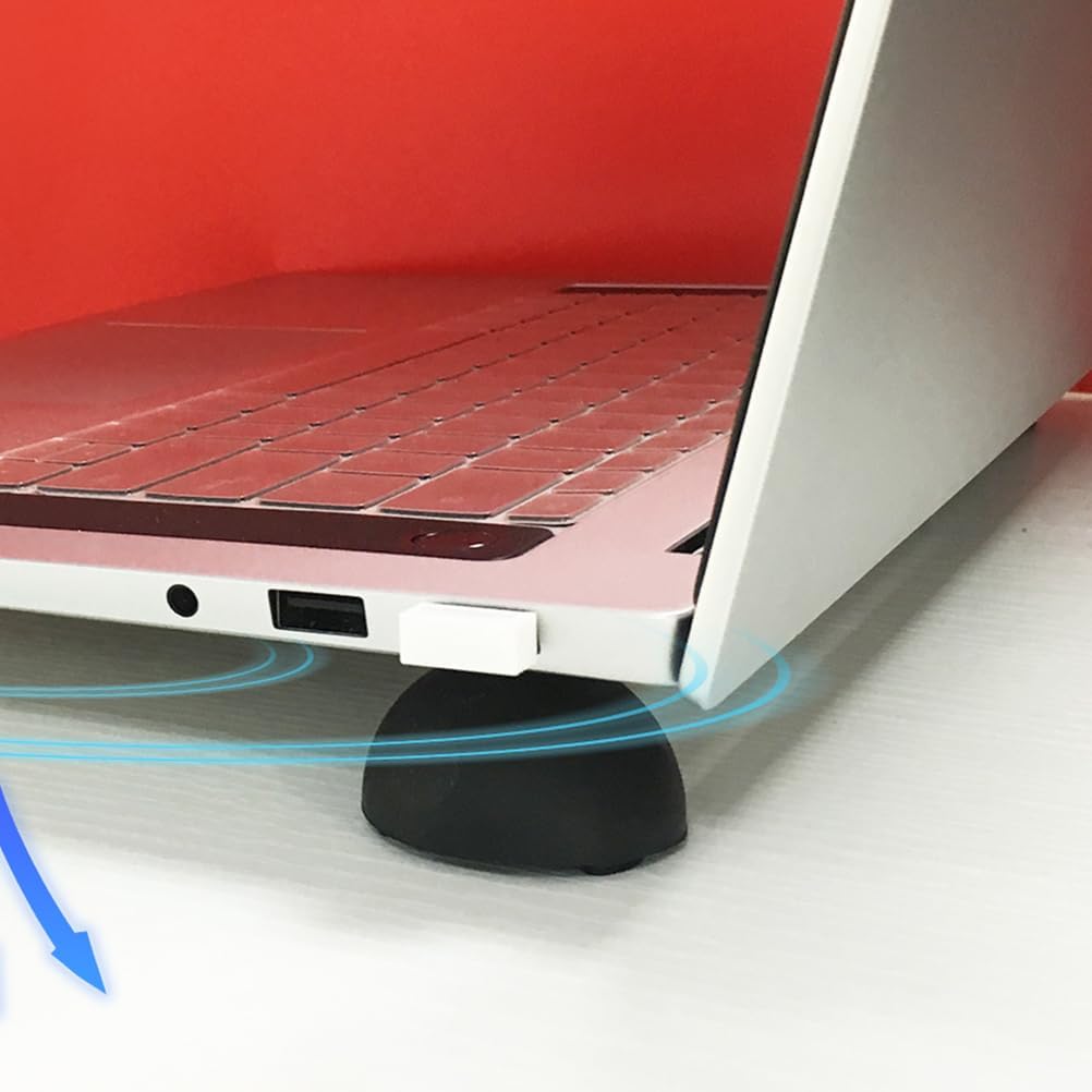 SOLUSTRE Laptop Cooling Ball Pad 4Pcs Silicone Heat Dissipation Feet Riser Stand for Notebook Computer Support and Anti-Slip Cooling Elevator