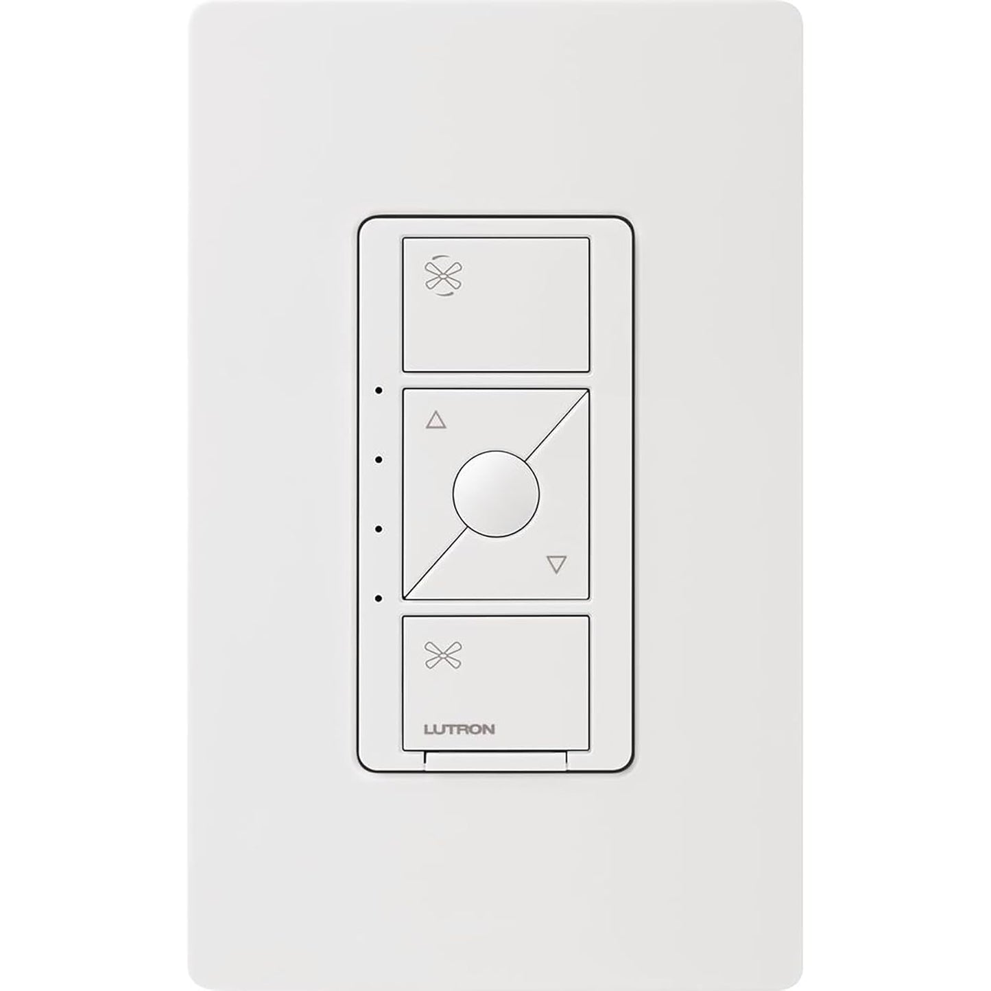 Lutron Caseta Smart Fan Speed Control Switch (Smart Hub Required), Single-Pole Lutron Caseta Switch for Fans, PD-FSQN-WH, White