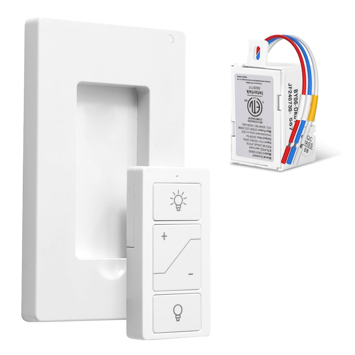 Wireless Dimmer Switch, Remote Light Switch and Receiver kit, Compatible with Alexa Voice Control, Smart Wall Switch Lighting Fixture for Ceiling Lights Pendant Lamps, Support 2.4G&amp;5G