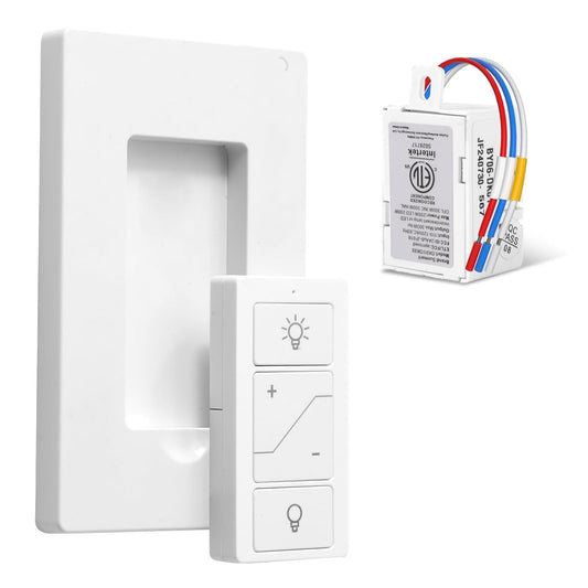Wireless Dimmer Switch, Remote Light Switch and Receiver kit, Compatible with Alexa Voice Control, Smart Wall Switch Lighting Fixture for Ceiling Lights Pendant Lamps, Support 2.4G&amp;5G